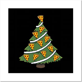 Pepperoni Pizza Christmas Tree Posters and Art
